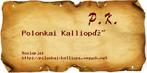 Polonkai Kalliopé névjegykártya